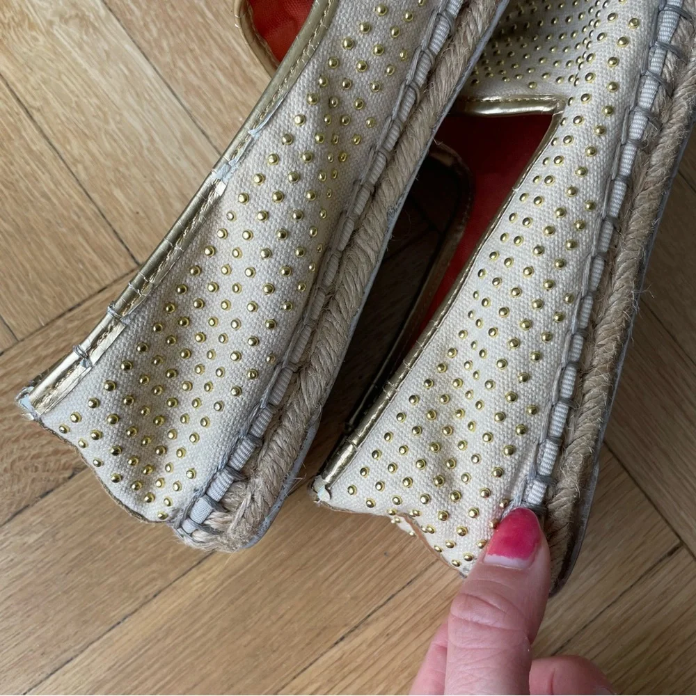 Tory Burch Gold Stud Espadrilles - Picture 5 of 7